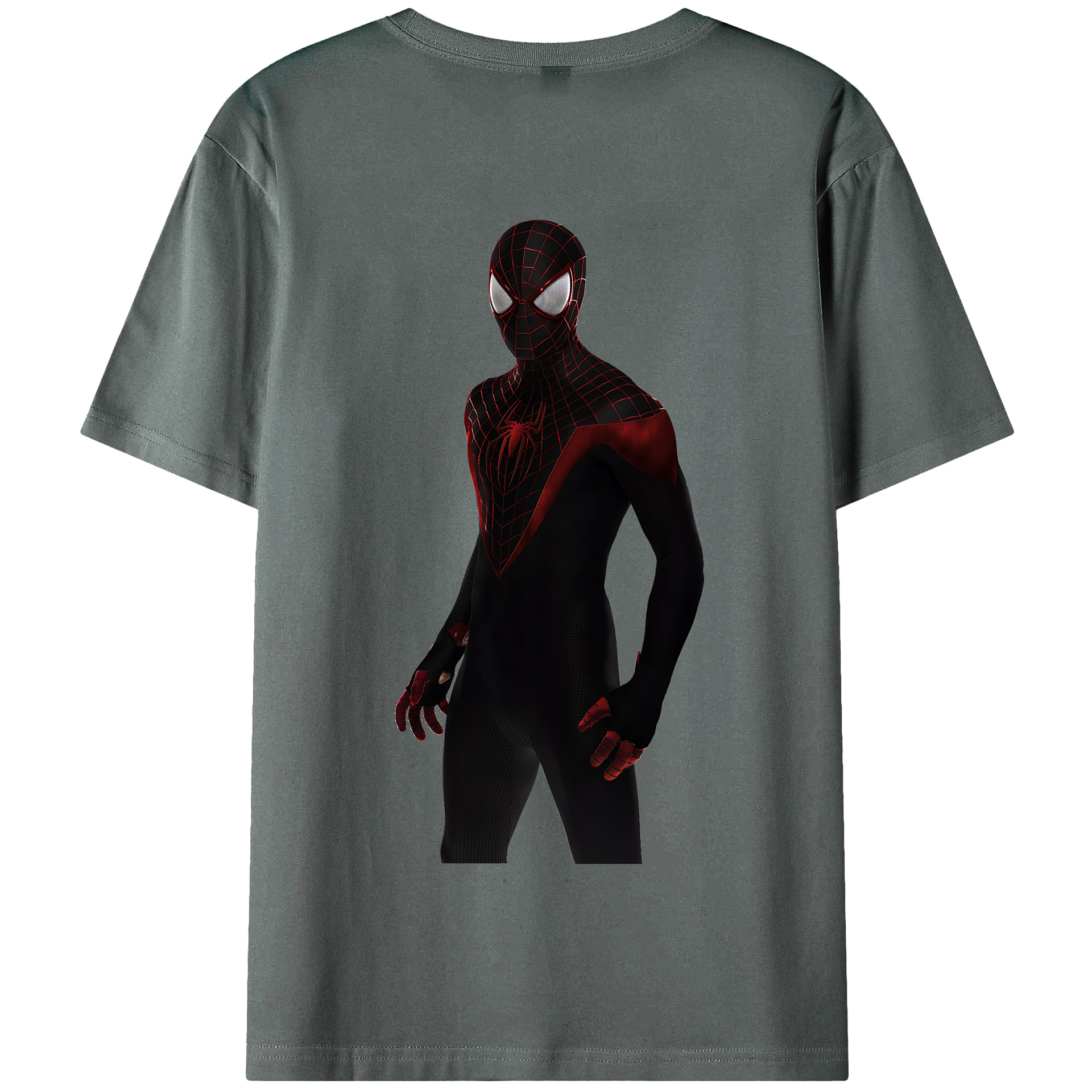 （画像用） Spider Man スパイダーマン 綿100％半袖Tシャツ（背面プリント）